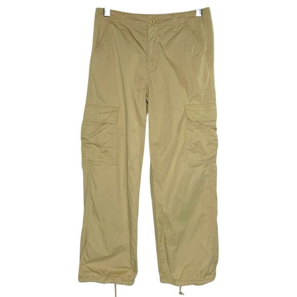 Levis 27 Womens Safari Tan '94 Baggy Cargo Pants Flare Skater Y2K - Picture 2 of 13